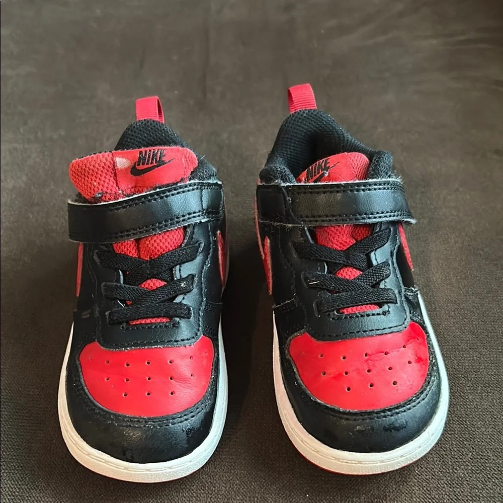 Nike Red and Black Velcro Sneakers - Picture 1 of 5